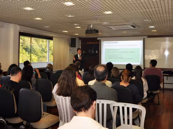 Seminário realizado na sala de reuniões do Decanato do CTC. Fotógrafa Pamella Vasconcellos. Acervo do Projeto Comunicar.