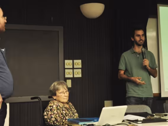 Os palestrantes no Auditório Padre Anchieta. Fotógrafo Lucas Simões. Acervo Comunicar.