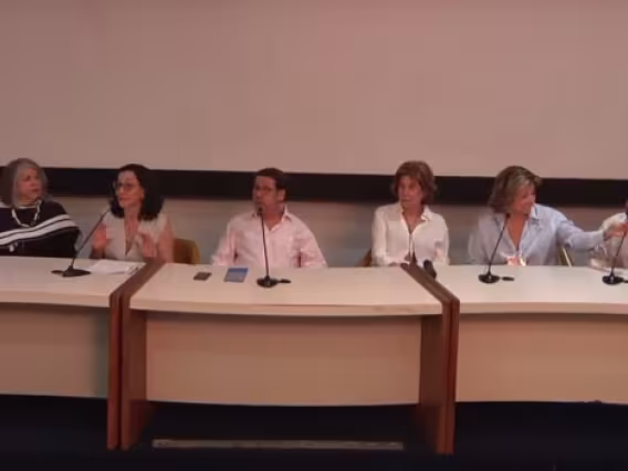 Abertura do evento, com a presença do Decano do CTCH, Prof. Júlio Diniz. Fonte: Youtube, Escola Lacaniana de Psicanálise-RJ.