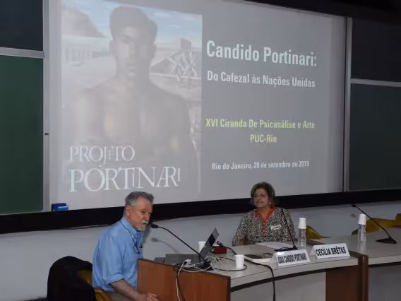 Mesa de abertura, Portinari e os Direitos Humanos, com o prof. João Candido Portinari. Fotógrafo Antônio Albuquerque.