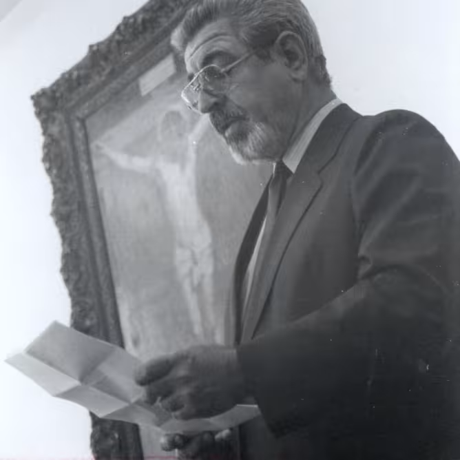 Cerimônia de posse do prof. Amarante como decano do CCBM. Agosto/1992. Fotógrafo Marcus Roberto.
