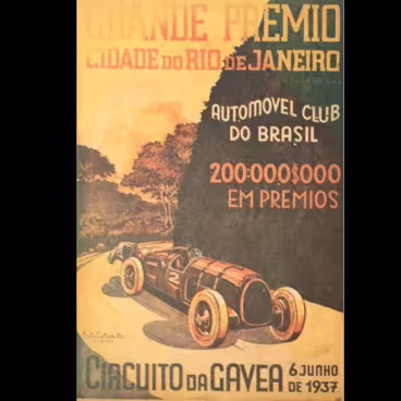 Programa do Grande Prêmio da Cidade do Rio de Janeiro de 1937. Acervo do Alfa Romeo Clube do Brasil.