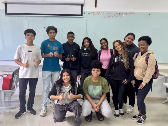 Os 10 alunos selecionados